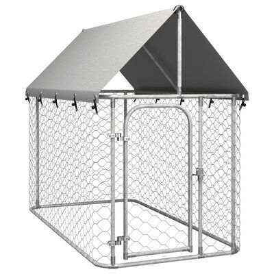 vidaXL Hondenkennel voor buiten met dak 200x100x150 cm