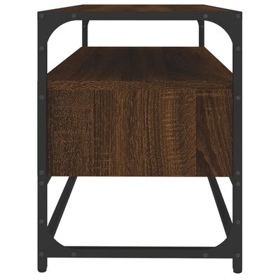 vidaXL Tv-meubel 80x35x45 cm bewerkt hout bruin eikenkleur