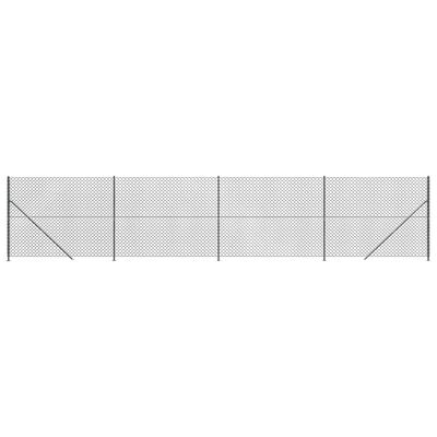 vidaXL Gaashek met flens 1,4x10 m antracietkleurig