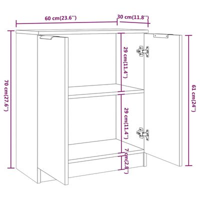 vidaXL 3-delige Dressoirs bewerkt hout sonoma eiken