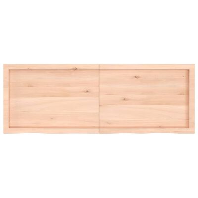 vidaXL Wastafelblad 140x50x(2-4) cm onbehandeld massief hout