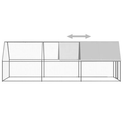 vidaXL Kippenhok 2x6x2 m gegalvaniseerd staal