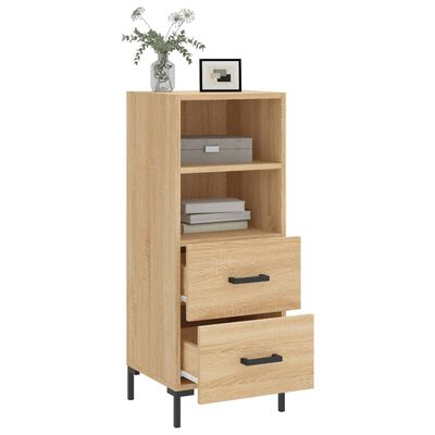 vidaXL Dressoir 34,5x34x90 cm bewerkt hout sonoma eiken