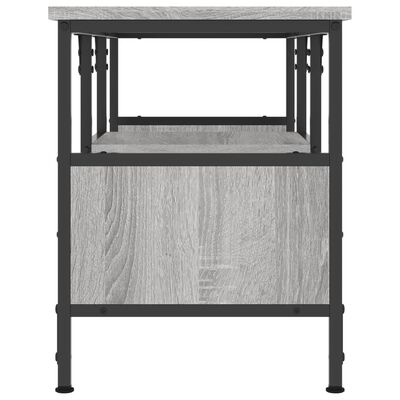 vidaXL Tv-meubel 100x35x45 cm bewerkt hout en ijzer grijs sonoma eiken