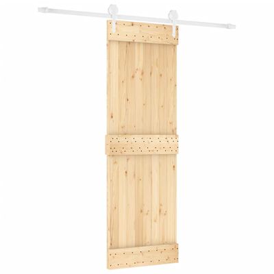 vidaXL Schuifdeur met beslag 70x210 cm massief grenenhout