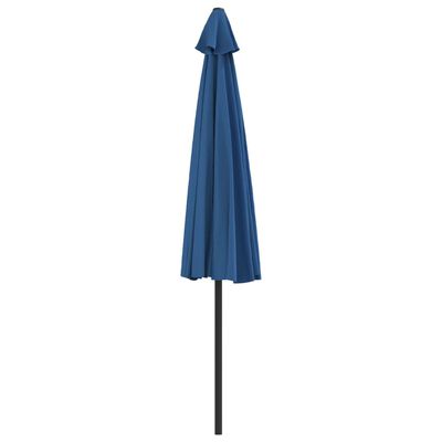 vidaXL Balkonparasol half met aluminium paal 300x155x223 cm blauw