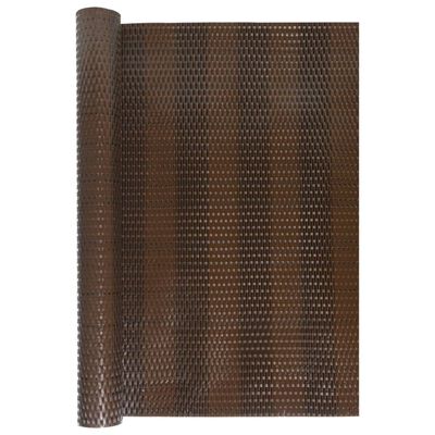 vidaXL Balkonscherm 600x100 cm poly rattan bruin en zwart