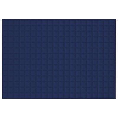 vidaXL Verzwaringsdeken 135x200 cm 6 kg stof blauw