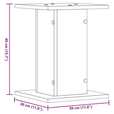 vidaXL Speakerstandaards 2 st 30x30x40 cm bewerkt hout betongrijs