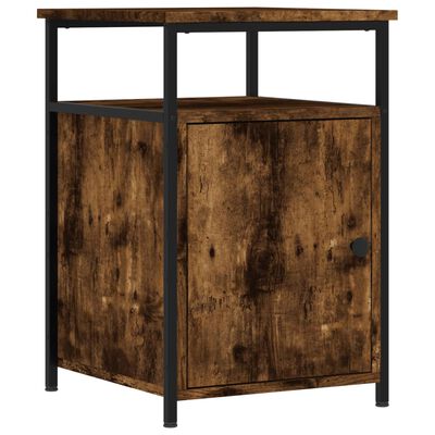 vidaXL Nachtkastjes 2 st 40x42x60 cm bewerkt hout gerookt eikenkleurig