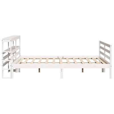 vidaXL Bedframe zonder matras massief grenenhout wit 180x200 cm