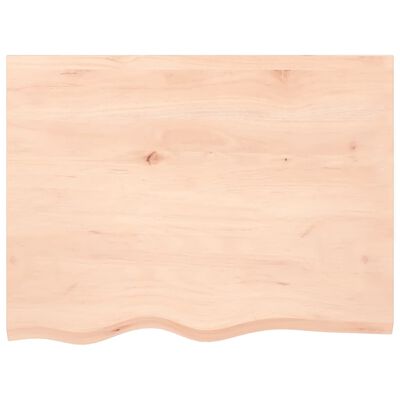 vidaXL Wandschap 80x60x2 cm onbehandeld massief eikenhout