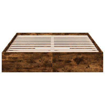 vidaXL Bedframe met lades bewerkt hout gerookt eikenkleurig 160x200 cm