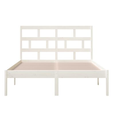 vidaXL Bedframe massief grenenhout wit 140x200 cm