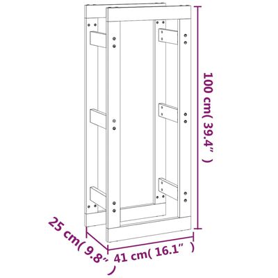 vidaXL Haardhoutrek 41x25x100 cm massief grenenhout honingbruin