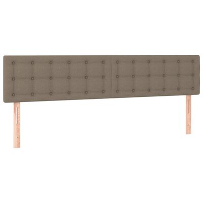 vidaXL Hoofdborden 2 st 100x5x78/88 cm stof taupe