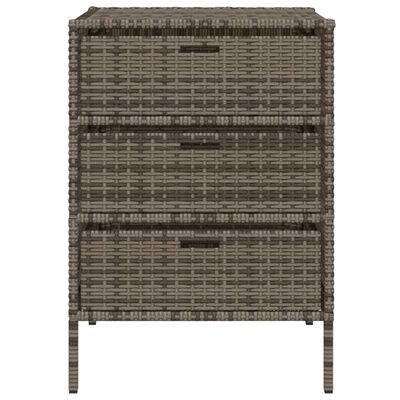 vidaXL Tuinkast 55x59x80 cm poly rattan grijs