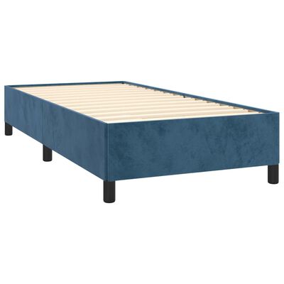 vidaXL Bedframe fluweel donkerblauw 100x200 cm