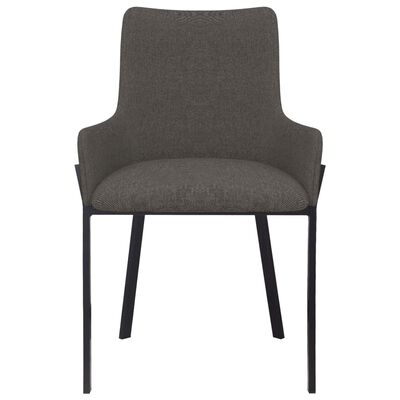 vidaXL Eetkamerstoelen draaibaar 2 st stof taupe