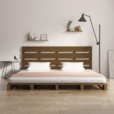 vidaXL Bedframe massief grenenhout honingbruin 150x200 cm