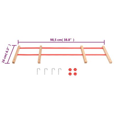 vidaXL Rugleuning voor slee multiplex rood