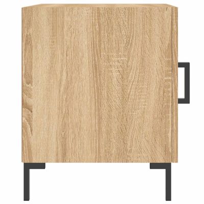 vidaXL Nachtkastjes 2 st 40x40x50 cm bewerkt hout sonoma eikenkleurig