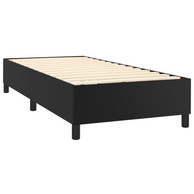 vidaXL Boxspring met matras kunstleer zwart 80x200 cm