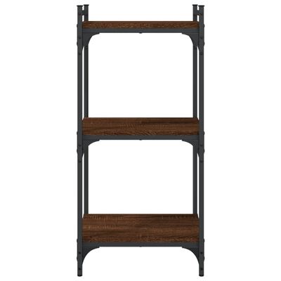 vidaXL Boekenkast 3-laags 40x30x86 cm bewerkt hout bruin eikenkleur