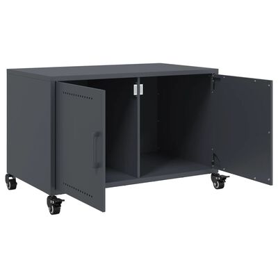 vidaXL Tv-meubel 68x39x43,5 cm staal antracietkleurig