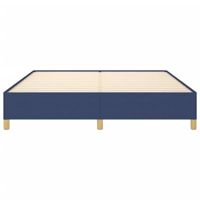 vidaXL Bedframe zonder matras stof blauw 160x200 cm