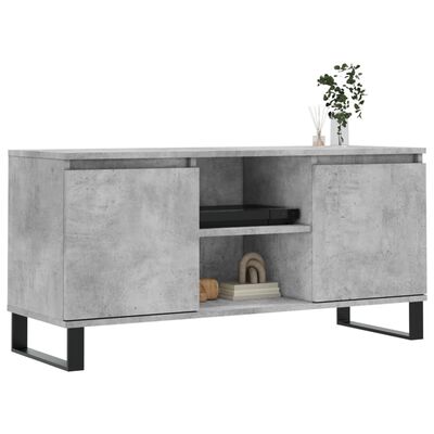 vidaXL Tv-meubel 104x35x50 cm bewerkt hout betongrijs