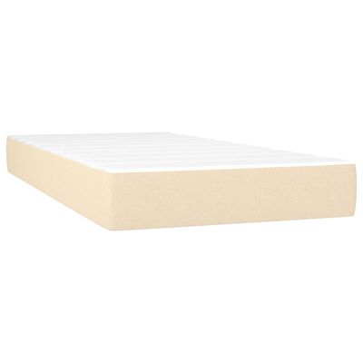 vidaXL Boxspring met matras stof crèmekleurig 120x190 cm