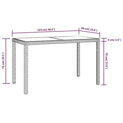 vidaXL 5-delige Tuinset met kussens poly rattan beige