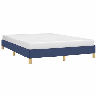 vidaXL Bedframe zonder matras stof blauw 140x190 cm