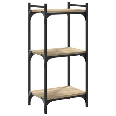 vidaXL Boekenkast 3-laags 40x30x86 cm bewerkt hout sonoma eikenkleurig