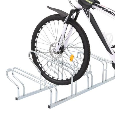 vidaXL Fietsenstandaard voor 5 fietsen vrijstaand gegalvaniseerd staal