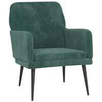 vidaXL Fauteuil 62x79x79 cm fluweel donkergroen