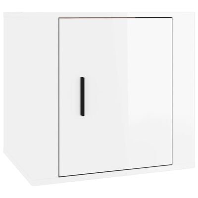 vidaXL Nachtkastjes 2 st 50x39x47 cm hoogglans wit