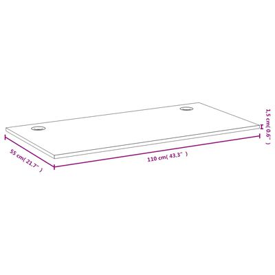 vidaXL Bureaublad 110x55x1,5 cm bamboe