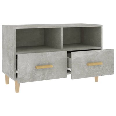 vidaXL Tv-meubel 80x36x50 cm bewerkt hout betongrijs