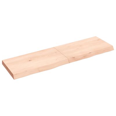 vidaXL Tafelblad 140x40x(2-6) cm onbehandeld massief eikenhout