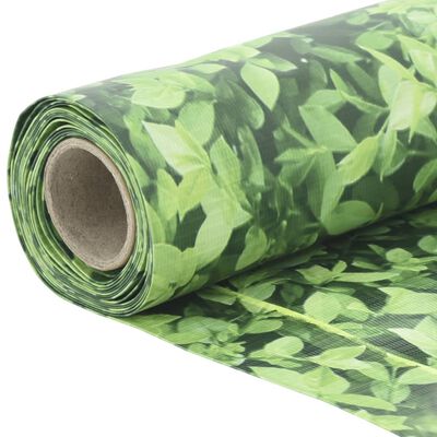 vidaXL Balkonscherm plantpatroon 300x120 cm PVC groen