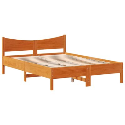 vidaXL Bedframe met lades massief grenenhout wasbruin 140x190 cm