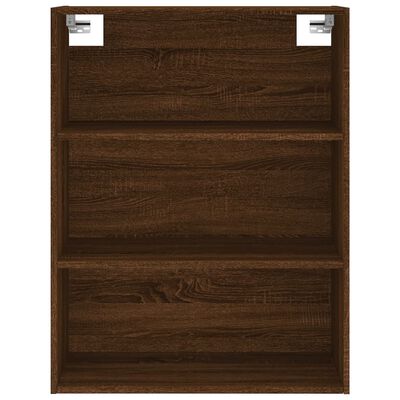 vidaXL Hoge kast 69,5x34x180 cm bewerkt hout bruin eikenkleur