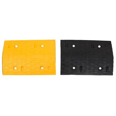 vidaXL Verkeersdrempel 97x32,5x4 rubber geel en zwart