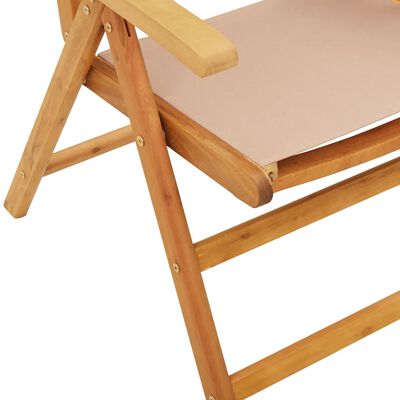 vidaXL Tuinstoelen 2 st massief acaciahout en stof taupe