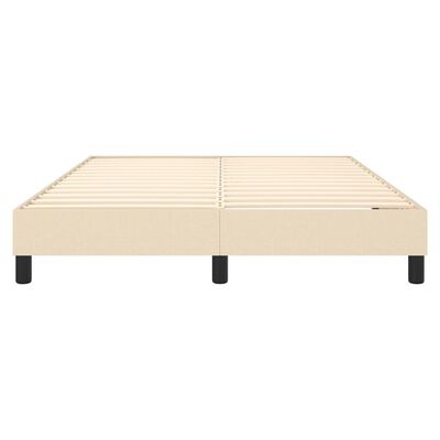 vidaXL Bedframe stof crèmekleurig 140x200 cm