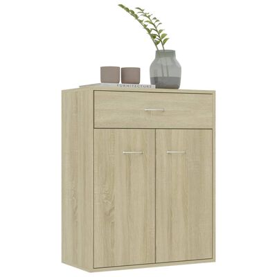 vidaXL Dressoir 60x30x75 cm bewerkt hout sonoma eikenkleurig