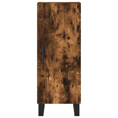 vidaXL Hoge kast 34,5x34x180 cm bewerkt hout gerookt eikenkleurig