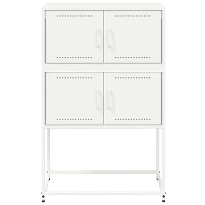 vidaXL Dressoir 68,5x38,5x107 cm staal wit